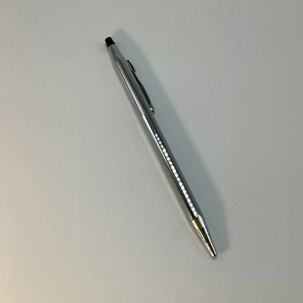 Vintage Cross Century Chrome‎ Ballpoint Pen Medium Black USA
